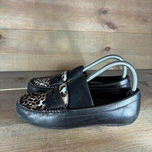 vionic piper womens size 6.5 shoes black leather slip on comfort loafers